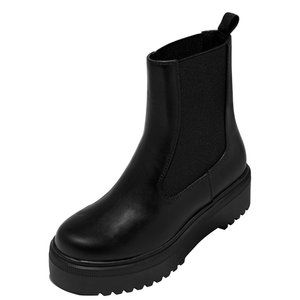 Soda Flat Platform Heel Chelsea Ankle Booties Boot